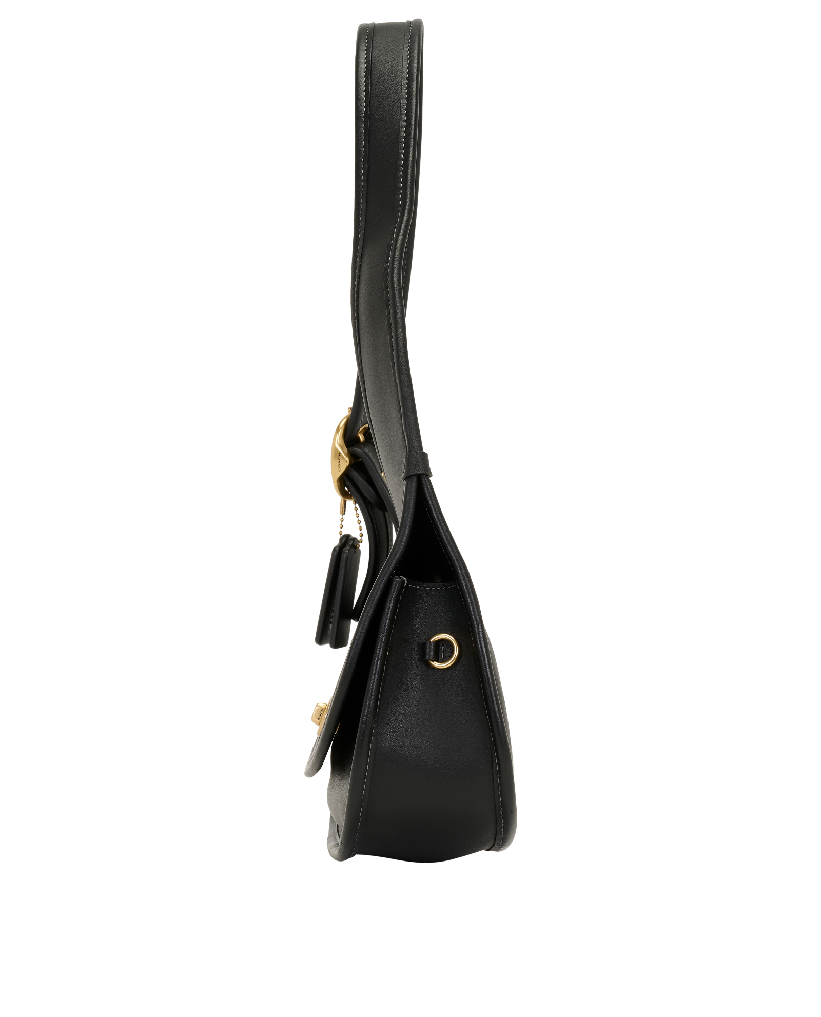 Cashin Carry Crescent Bag, &pound;250, Handbags, Black, Leather, Bottom view
